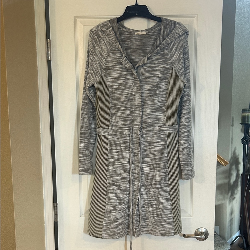 Stylish Gray Hooded Women's Dress